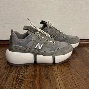 New Balance Gray and White Sneakers